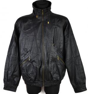 KOŽENÁ pánská černá měkká bunda na zip Martinek XL
