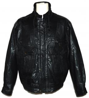 KOŽENÁ pánská černá měkká bunda na zip Milan Leather XL