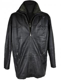KOŽENÁ pánská černá měkká bunda na zip O'win Collection XL