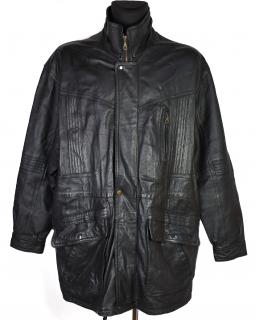KOŽENÁ pánská černá měkká bunda na zip s odnimatelnou vložkou CERO 54