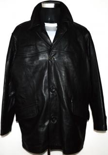 KOŽENÁ pánská černá měkká bunda s odnimatelnou vložkou XL