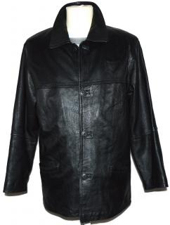 KOŽENÁ pánská černá měkká bunda s vložkou M