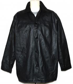 KOŽENÁ pánská černá měkká bunda XL