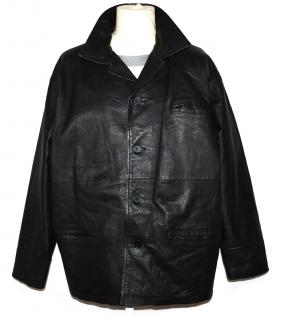 KOŽENÁ pánská černá měkká zateplená bunda Classic L