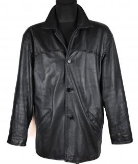 KOŽENÁ pánská černá měkká zateplená bunda EVOCO L, XL