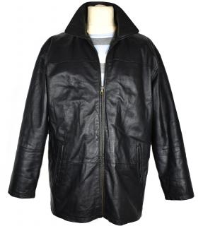 KOŽENÁ pánská černá měkká zateplená bunda L/XL