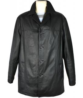 KOŽENÁ pánská černá měkká zateplená bunda MORENA 52