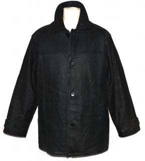 KOŽENÁ pánská černá měkká zateplená bunda TRADER L, L/XL