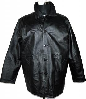 KOŽENÁ pánská černá měkká zateplená bunda UNION RIVER L, XL