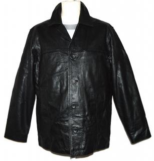 KOŽENÁ pánská černá zateplená bunda Ironsides M