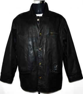 KOŽENÁ pánská černá zateplená bunda LAKELAND XL