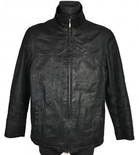KOŽENÁ pánská černá zateplená bunda na zip Authentic Clothing Company 52