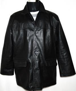 KOŽENÁ pánská černá zateplená měkká bunda BLUE INC vel. XL
