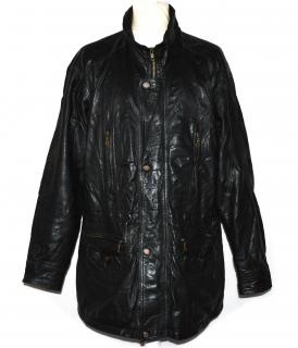 KOŽENÁ pánská černá zateplená měkká bunda na zip Exclusive Leather XL