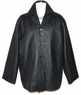 KOŽENÁ pánská černá zateplená měkká bunda Timothy Daniels XL