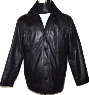 KOŽENÁ pánská měkká černá zateplená bunda Heeli London M