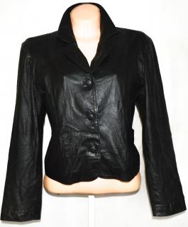 KOŽENÉ dámské měkké černé sako vel. XL