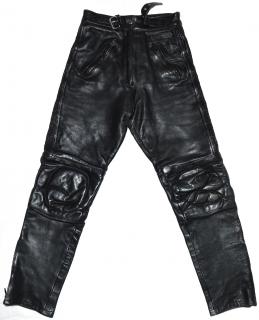 KOŽENÉ motorkářské černé kalhoty Apache UK 12
