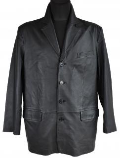 KOŽENÉ pánské černé měkké sako Paris XL