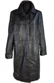 KOŽENÝ dámský černý dlouhý měkký kabát CERO 52