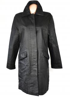 KOŽENÝ dámský černý dlouhý měkký kabát K CERO L, XL