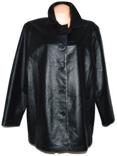 KOŽENÝ dámský černý kabát BERKERTEX XL, XXL