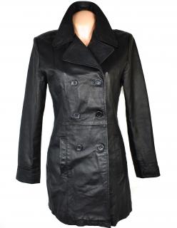 KOŽENÝ dámský černý kabát Clockhouse L