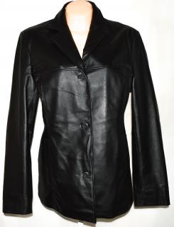 KOŽENÝ dámský černý kabát DIFFERENT 44