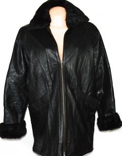 KOŽENÝ dámský černý měkkoučký kabát AMARANTO XXL