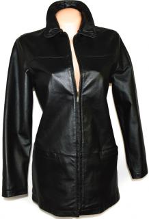 KOŽENÝ dámský černý měkkoučký kabát na zip L