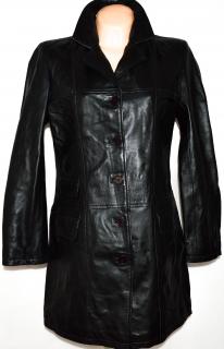 KOŽENÝ dámský černý měkkoučký kabát vel. L