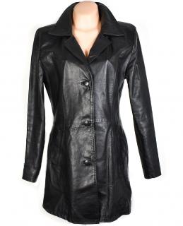 KOŽENÝ dámský černý měkký kabát 40