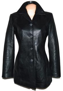 KOŽENÝ dámský černý měkký kabát Barney's M