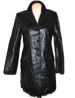 KOŽENÝ dámský černý měkký kabát BENETTON M