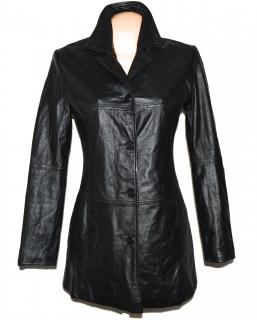 KOŽENÝ dámský černý měkký kabát GINA MARIOLANO S