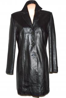 KOŽENÝ dámský černý měkký kabát Kuzu Paris 40