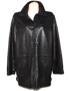 KOŽENÝ dámský černý měkký kabát Leather Elements XXL