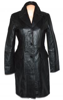 KOŽENÝ dámský černý měkký kabát Max&Mary S