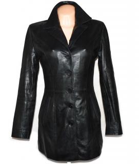 KOŽENÝ dámský černý měkký kabát MAX S