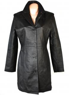 KOŽENÝ dámský černý měkký kabát Montgomery 42