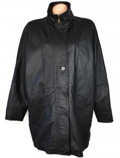 KOŽENÝ dámský černý měkký kabát na zip Martinek XXL