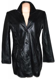 KOŽENÝ dámský černý měkký kabát PGI 44