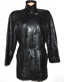 KOŽENÝ dámský černý měkký kabát s odnimatelnou vložkou Danier XL