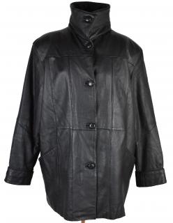 KOŽENÝ dámský černý měkký kabát s odnimatelnou zimní vložkou Bulur XXL/XXXL