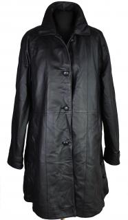 KOŽENÝ dámský černý měkký kabát s odnimatelnou zimní vložkou Paris  XL/XXL