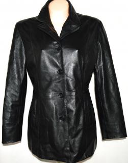 KOŽENÝ dámský černý měkký kabát SENZA MAX L, XL