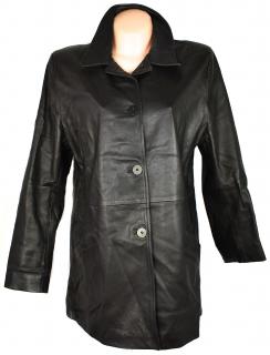 KOŽENÝ dámský černý měkký kabát St.Michael XL