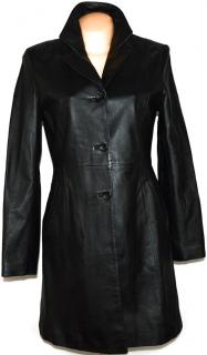 KOŽENÝ dámský černý měkký kabát vel. 38