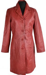 KOŽENÝ dámský červený měkký kabát JCC 38