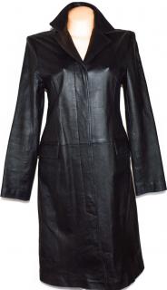 KOŽENÝ dámský dlouhý černý kabát CLOCKHOUSE S/M